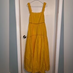 NWT FARM RIO 3d Flowers Midi Dress